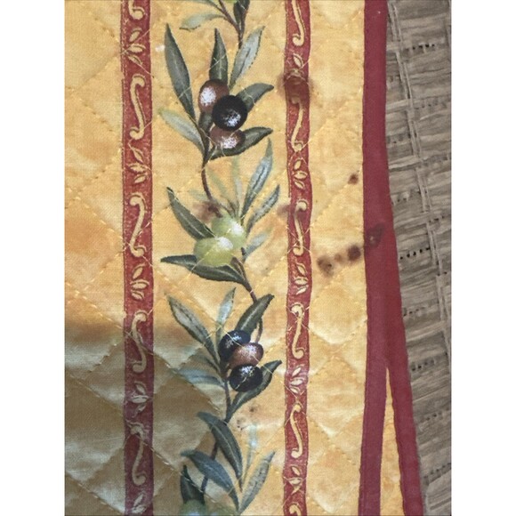 L'Ensoleillade Cotton Quilted Placemat olive made in france set of 6 - Picture 5 of 7